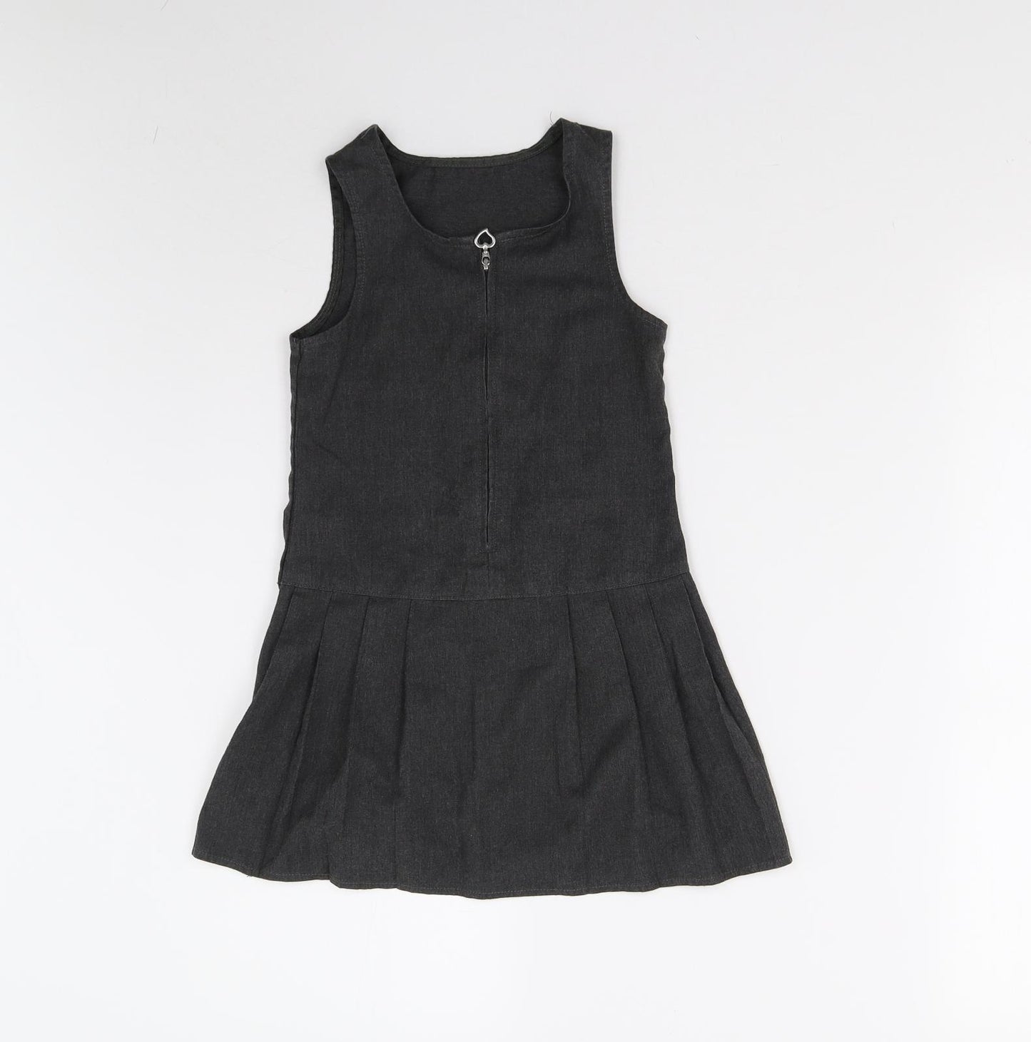 George Girls Grey   Pinafore/Dungaree Dress  Size 3-4 Years  - School