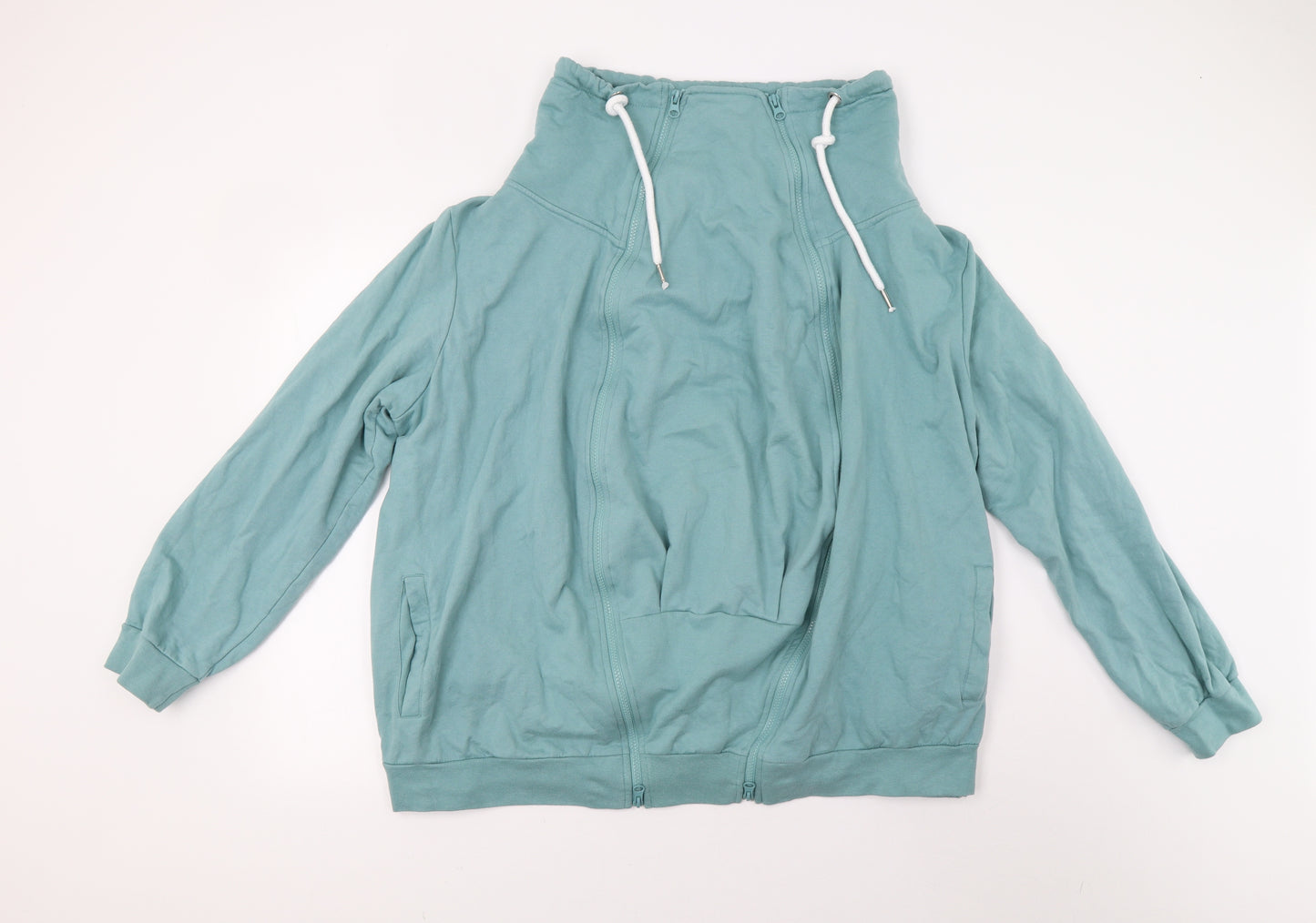 bonprix Mens Green   Henley Sweatshirt Size L