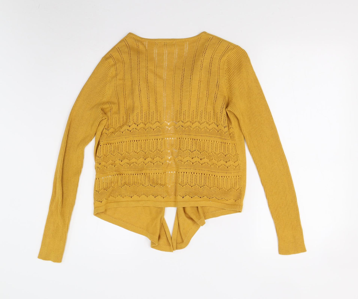 TU Womens Yellow  Knit Cardigan Jumper Size 8