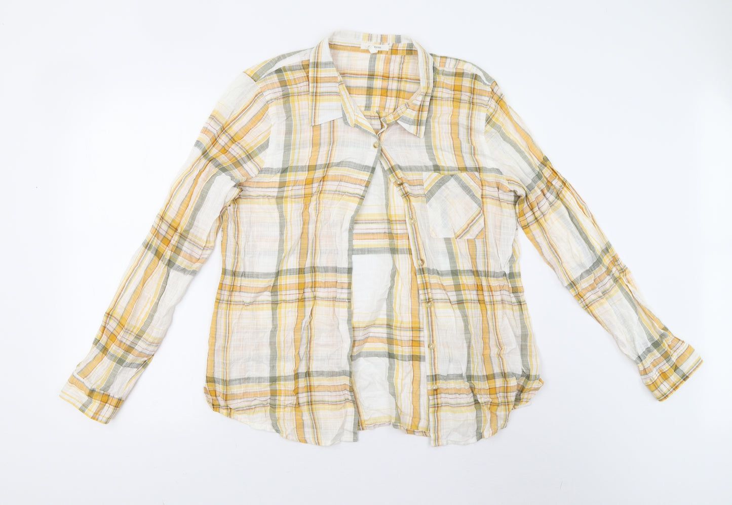 Maurices Mens Yellow Check   Button-Up Size XL
