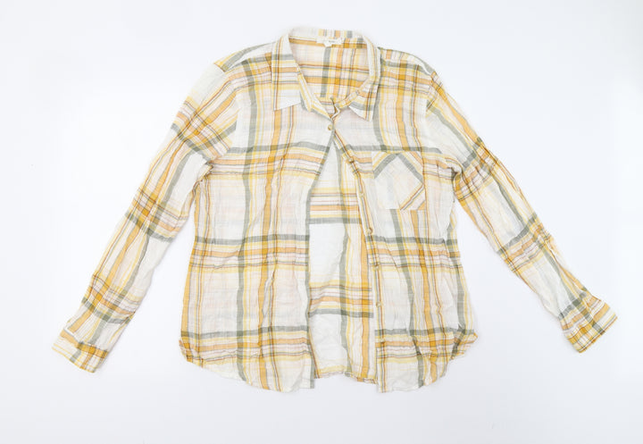 Maurices Mens Yellow Check   Button-Up Size XL