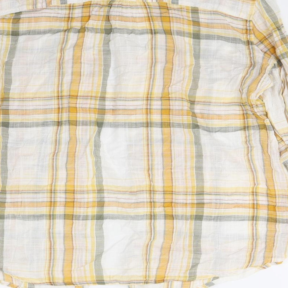 Maurices Mens Yellow Check   Button-Up Size XL