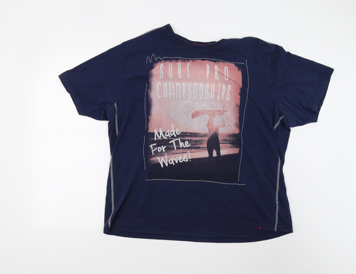 Joe Browns Mens Blue    T-Shirt Size XL  - Surf