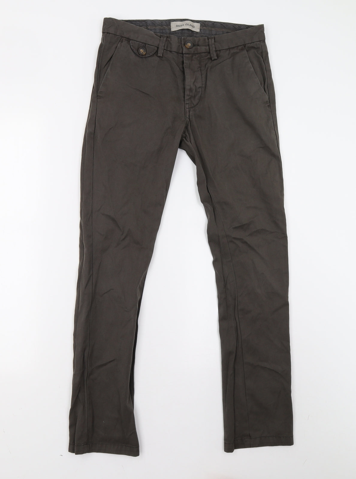 River Island Mens Grey   Trousers  Size 26 L30 in