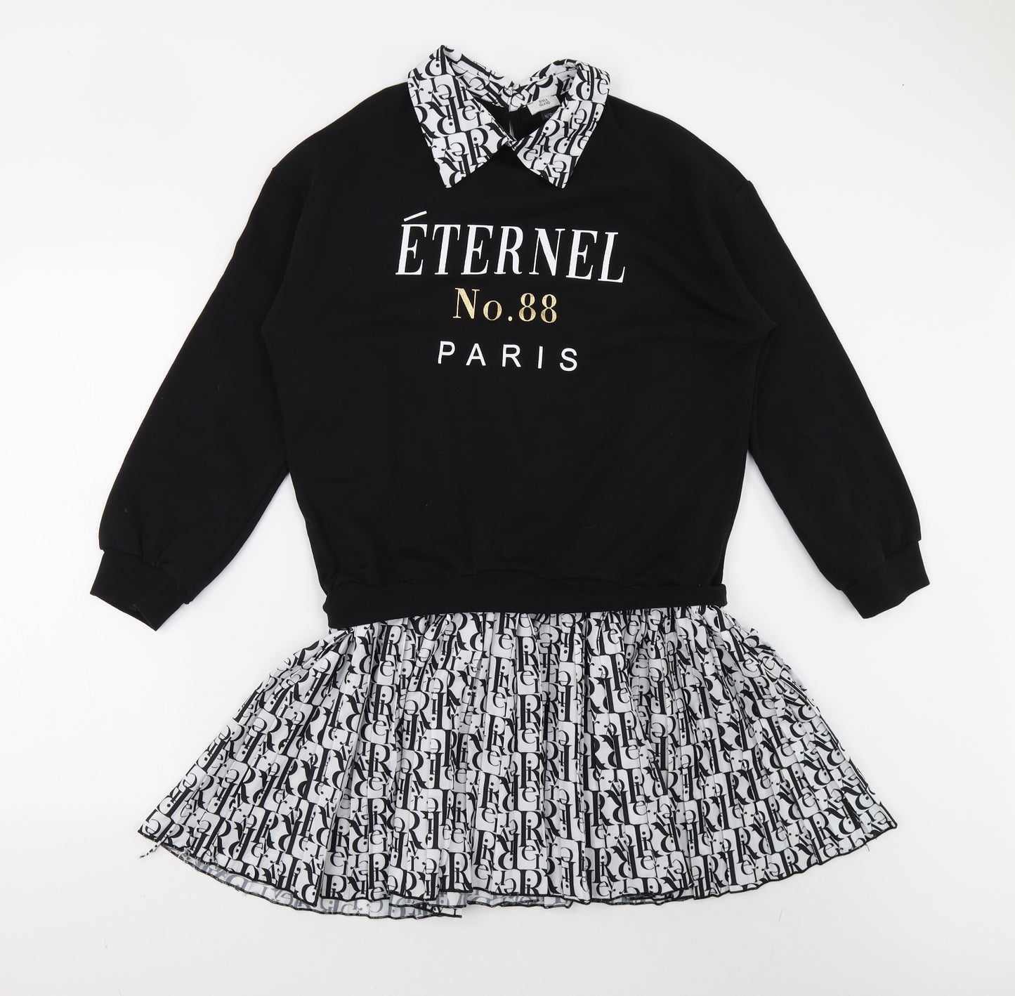 River Island Girls Black   Jumper Dress  Size 11-12 Years