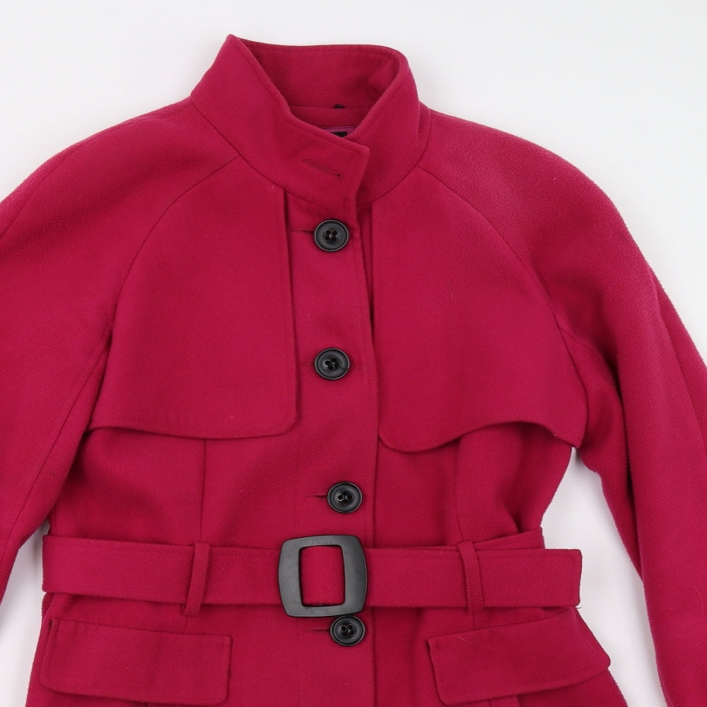 Debenhams Womens Pink   Trench Coat Coat Size 12