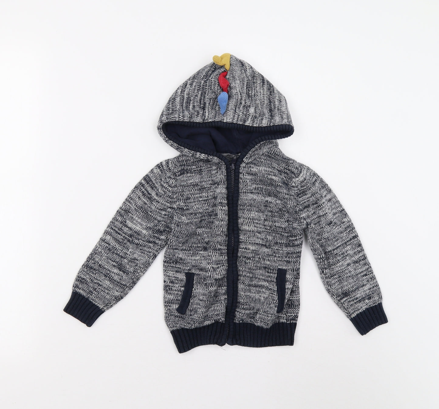 TU Boys Grey   Full Zip Hoodie Size 3-4 Years