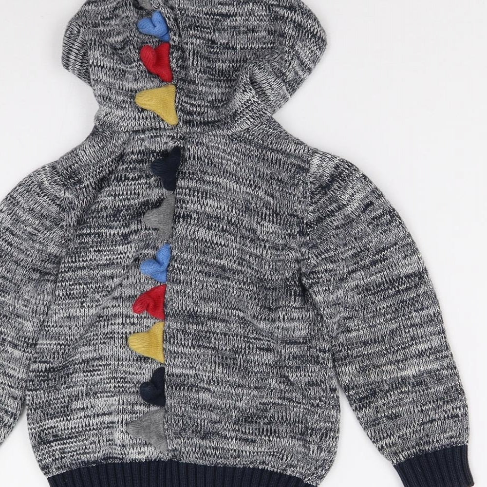 TU Boys Grey   Full Zip Hoodie Size 3-4 Years