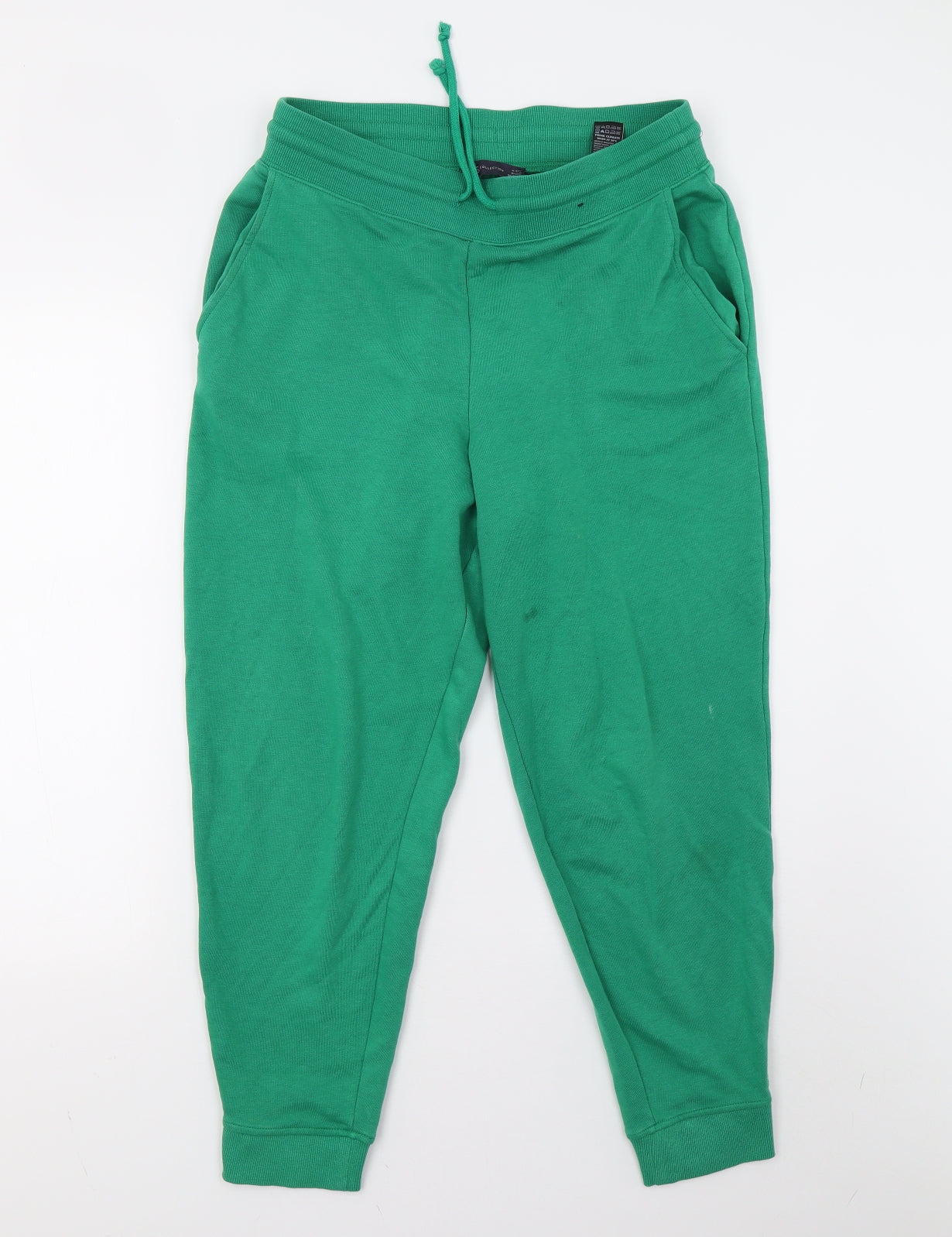 M&S Womens Green   Sweatpants Trousers Size 14 L27 in