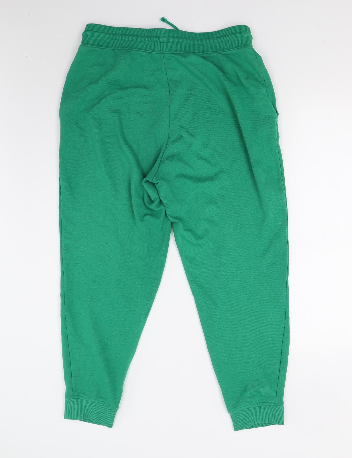 M&S Womens Green   Sweatpants Trousers Size 14 L27 in