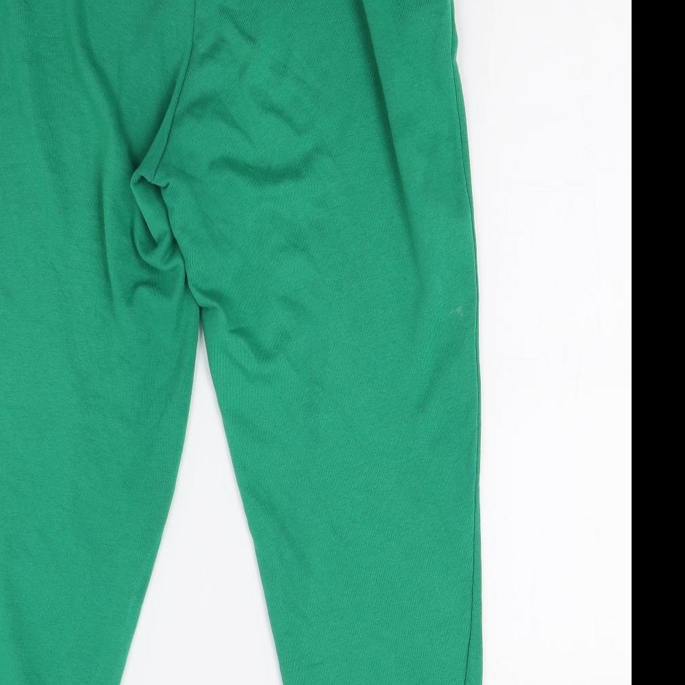 M&S Womens Green   Sweatpants Trousers Size 14 L27 in