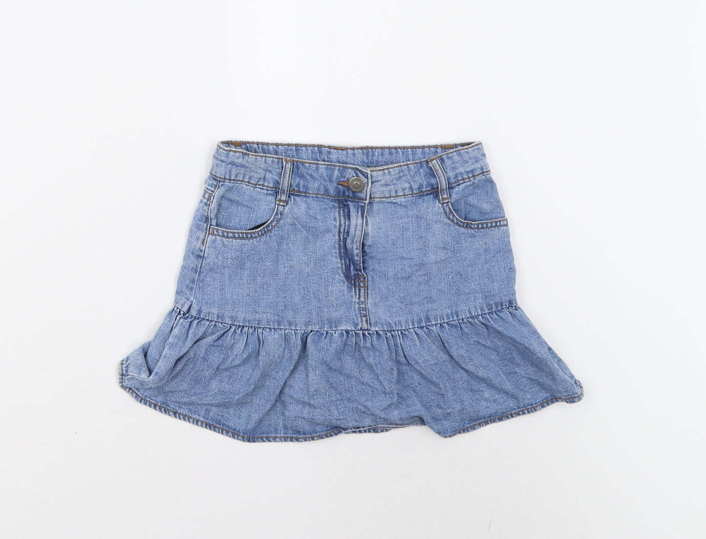 George Girls Blue  Denim Mini Skirt Size 6-7 Years
