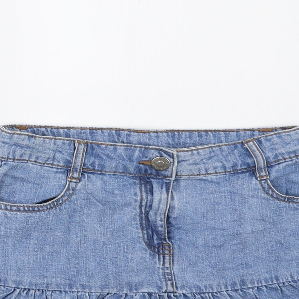 George Girls Blue  Denim Mini Skirt Size 6-7 Years