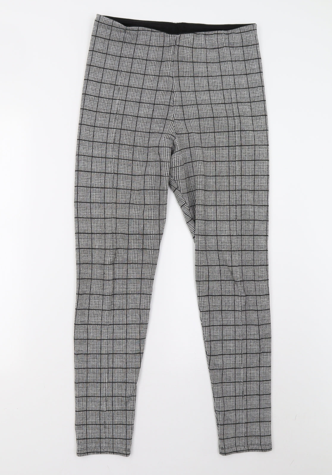 Zara Womens Multicoloured Check  Trousers  Size L L27 in