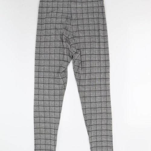 Zara Womens Multicoloured Check  Trousers  Size L L27 in
