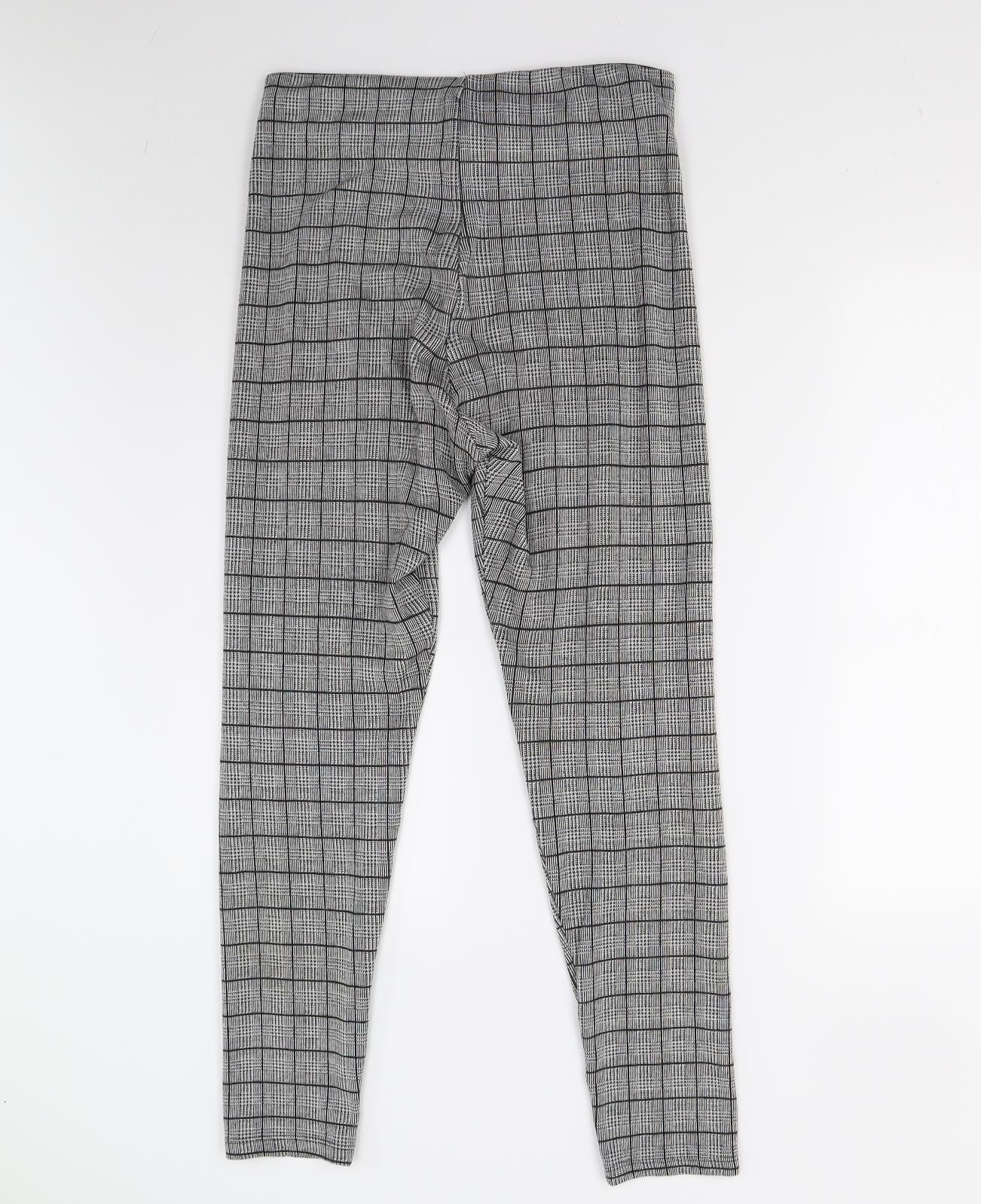 Zara Womens Multicoloured Check  Trousers  Size L L27 in