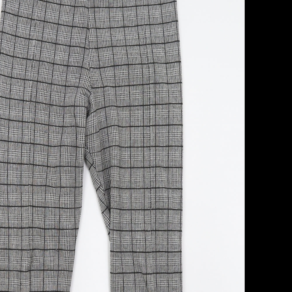 Zara Womens Multicoloured Check  Trousers  Size L L27 in