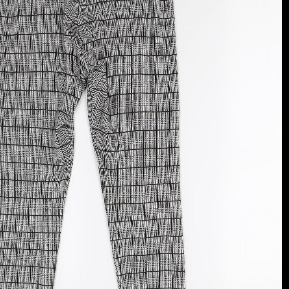 Zara Womens Multicoloured Check  Trousers  Size L L27 in