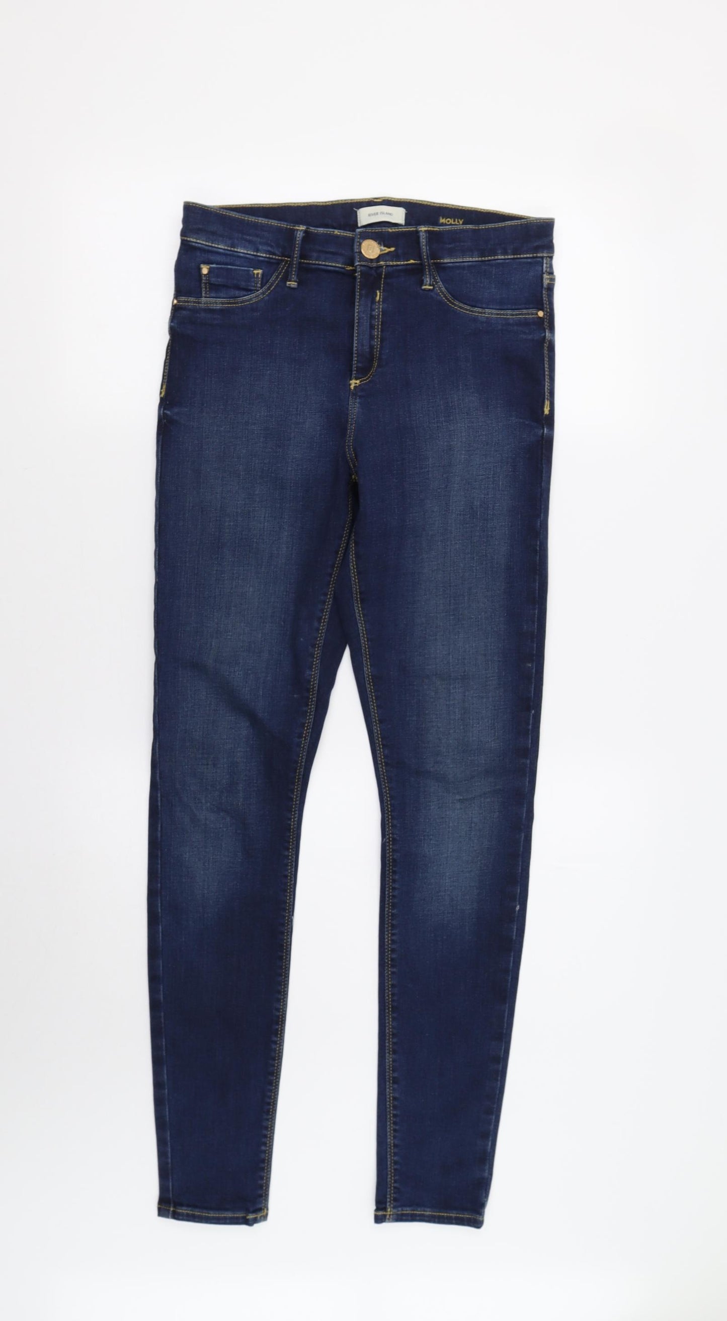 River Island Womens Blue  Denim Skinny Jeans Size 10 L31 in