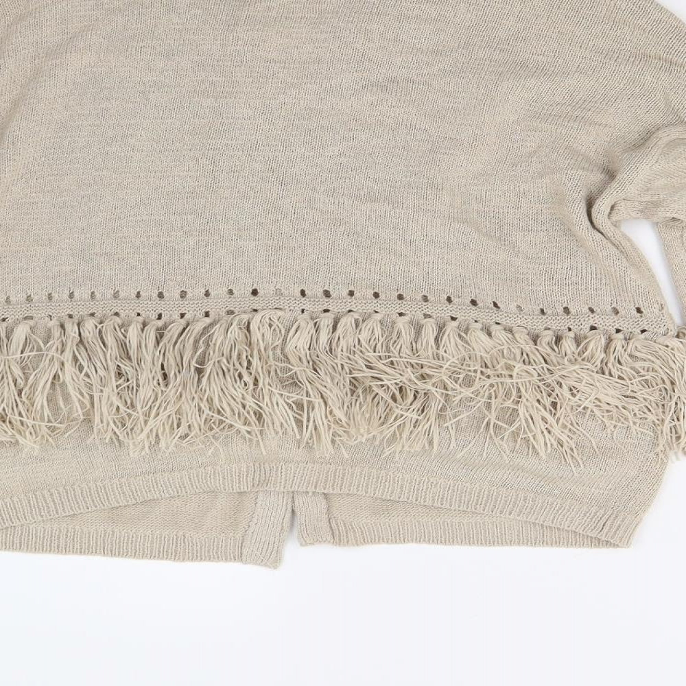 YERSE Womens Beige  Knit Cardigan Jumper Size S