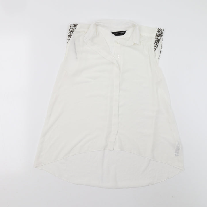 Dorothy Perkins Womens White   Basic Button-Up Size 8
