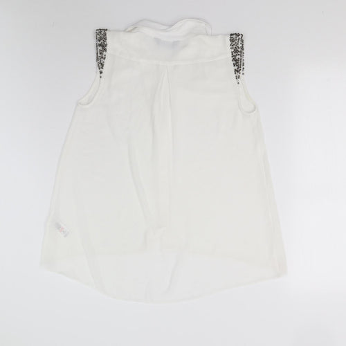 Dorothy Perkins Womens White   Basic Button-Up Size 8