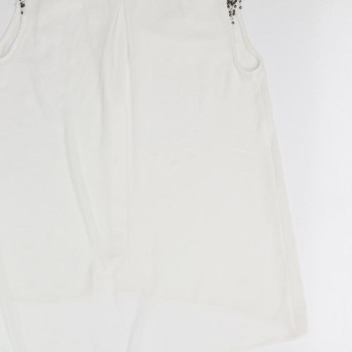 Dorothy Perkins Womens White   Basic Button-Up Size 8