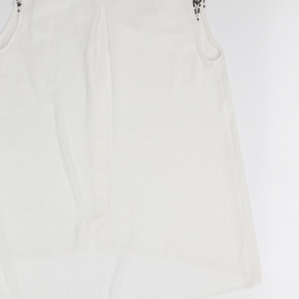 Dorothy Perkins Womens White   Basic Button-Up Size 8