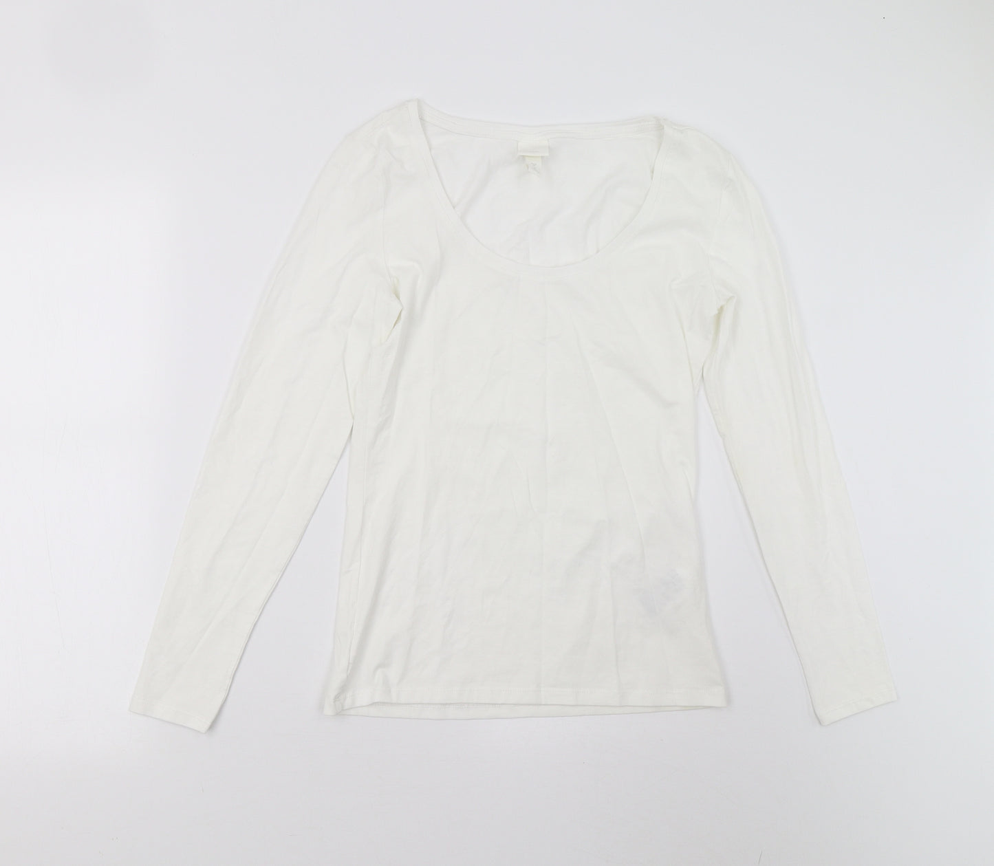 H&M Womens Ivory   Basic T-Shirt Size M