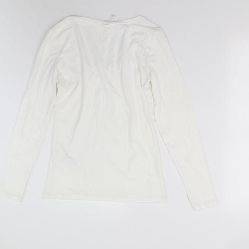 H&M Womens Ivory   Basic T-Shirt Size M