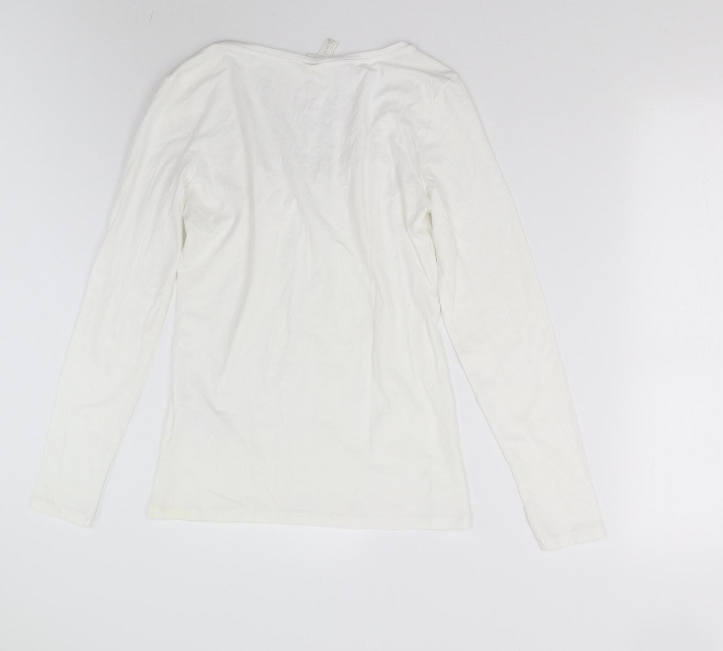 H&M Womens Ivory   Basic T-Shirt Size M
