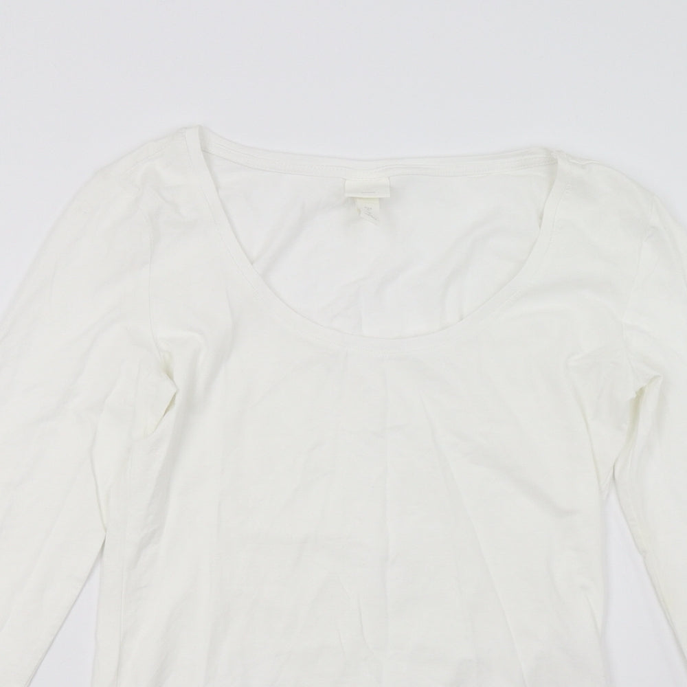H&M Womens Ivory   Basic T-Shirt Size M
