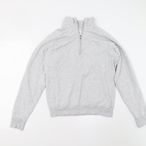 Fruit of the Loom Womens Grey   Henley Sweatshirt Size S