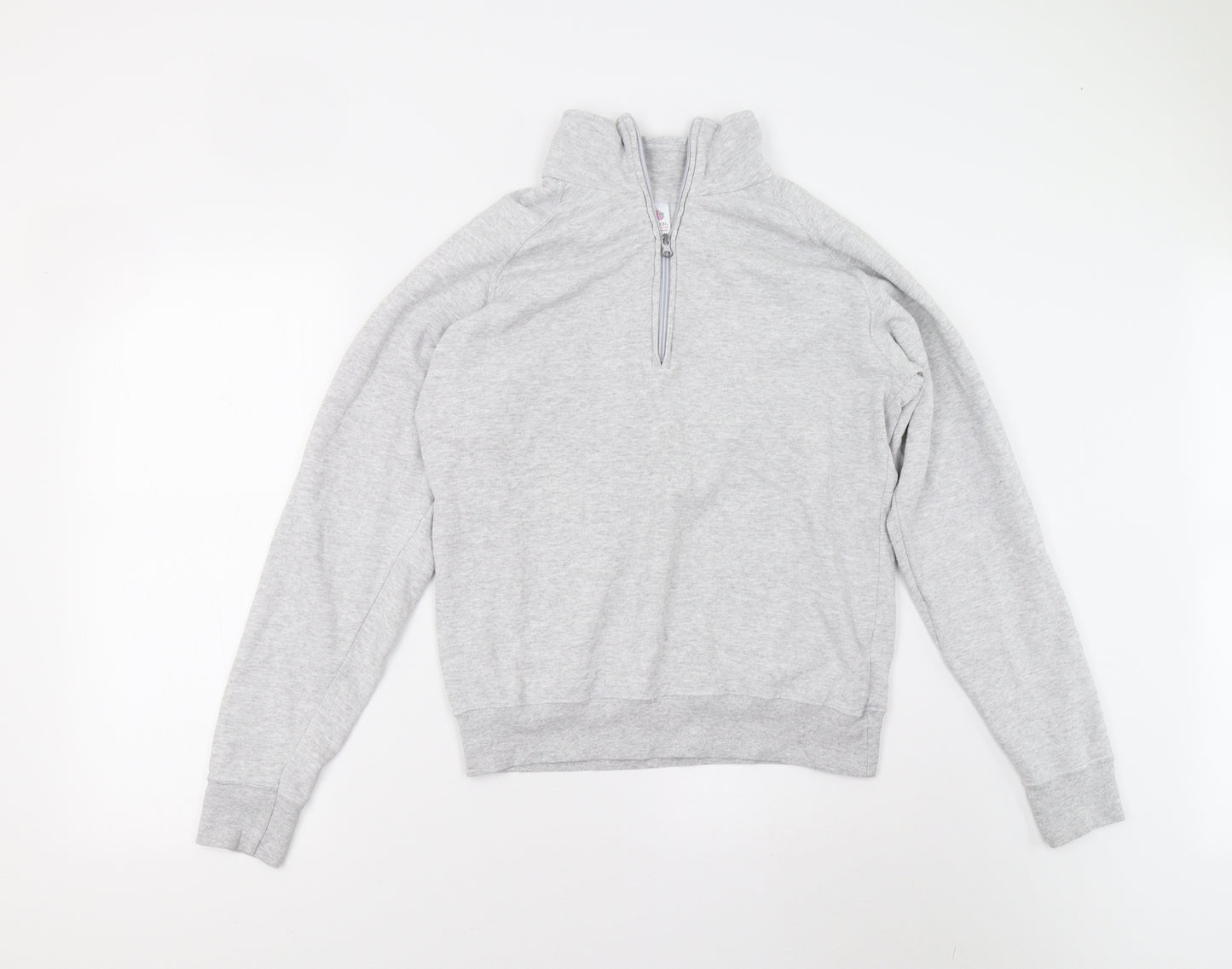 Fruit of the Loom Womens Grey   Henley Sweatshirt Size S