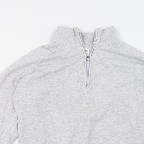 Fruit of the Loom Womens Grey   Henley Sweatshirt Size S