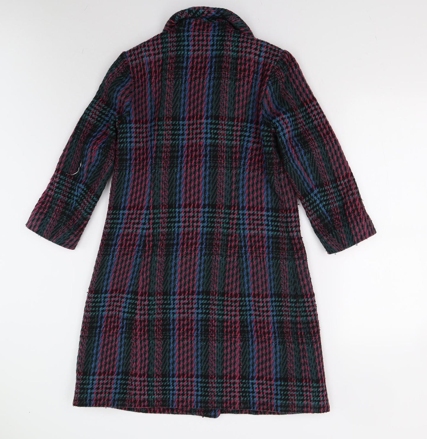 Plenty by Tracey Reese Womens Multicoloured Check  Overcoat Coat Size S