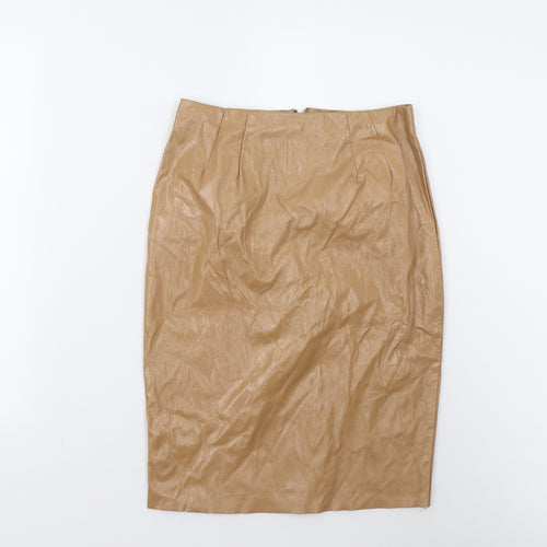 Topshop Womens Beige   Straight & Pencil Skirt Size 10