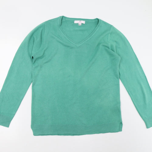 Julipa Womens Green  Knit Pullover Jumper Size 12