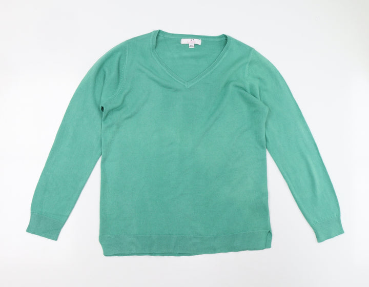 Julipa Womens Green  Knit Pullover Jumper Size 12