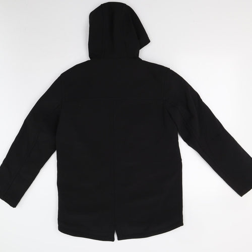 Debenhams Boys Black   Overcoat Coat Size 12-13 Years
