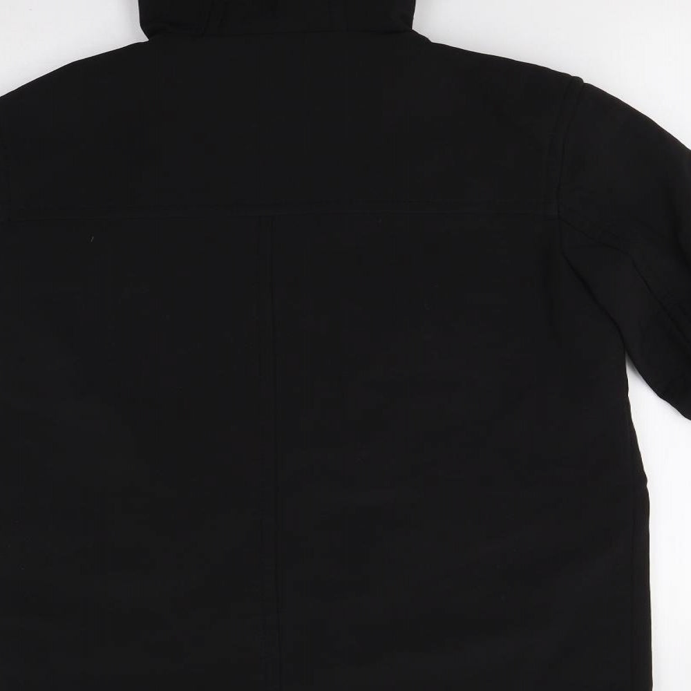 Debenhams Boys Black   Overcoat Coat Size 12-13 Years