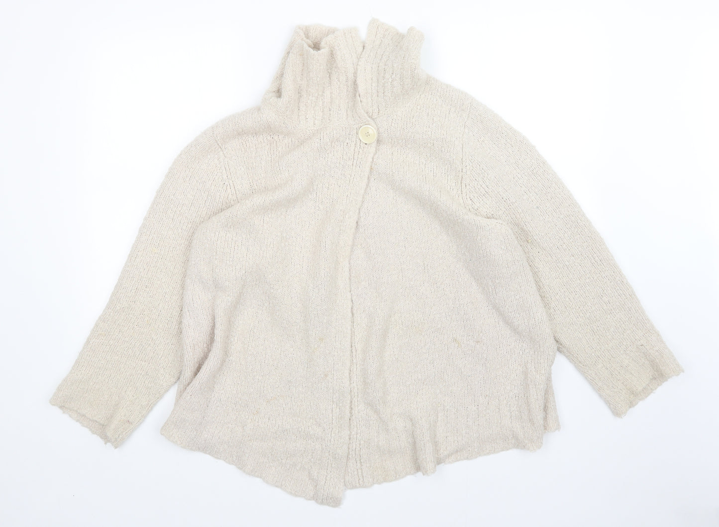 Pure dash Womens Beige   Cardigan Jumper Size 20