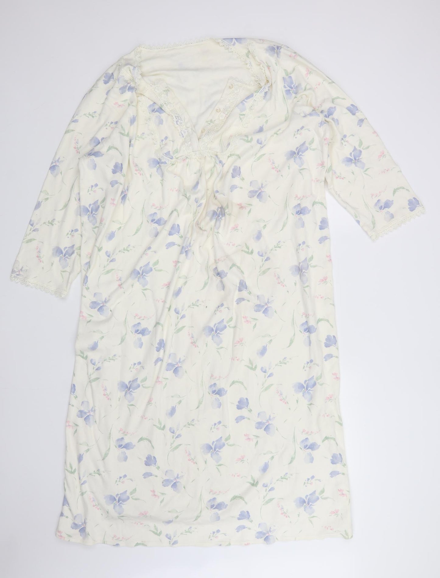 M&S Womens White Floral   Dress Size 20