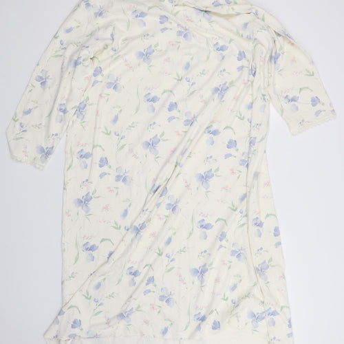 M&S Womens White Floral   Dress Size 20