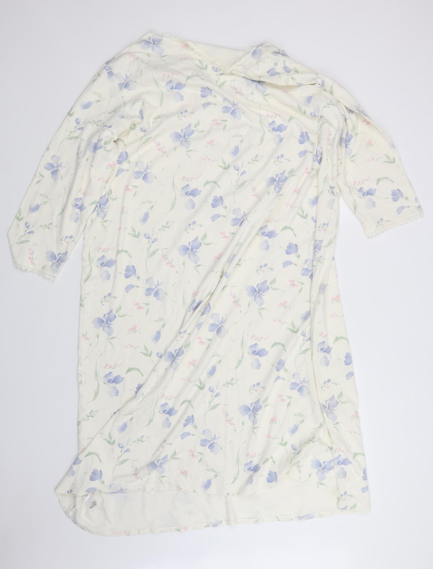 M&S Womens White Floral   Dress Size 20