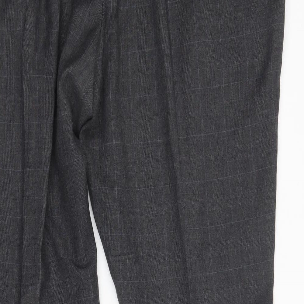 F&F Womens Grey Check  Trousers  Size 44 L31 in
