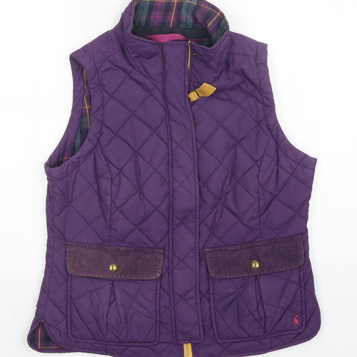 Joules Womens Purple   Gilet Coat Size 14