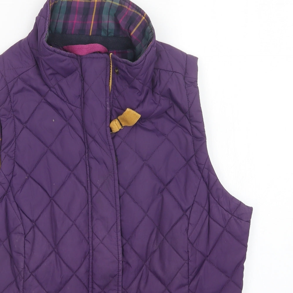 Joules Womens Purple   Gilet Coat Size 14
