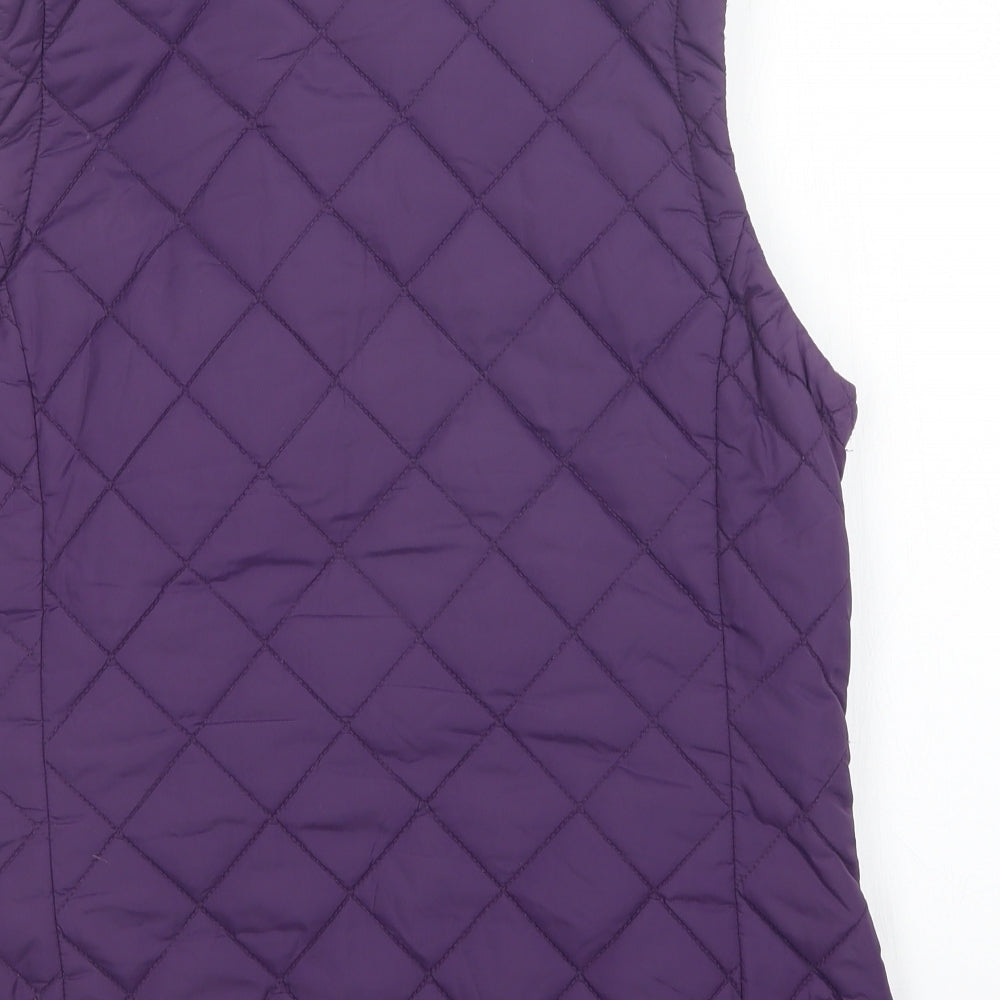 Joules Womens Purple   Gilet Coat Size 14