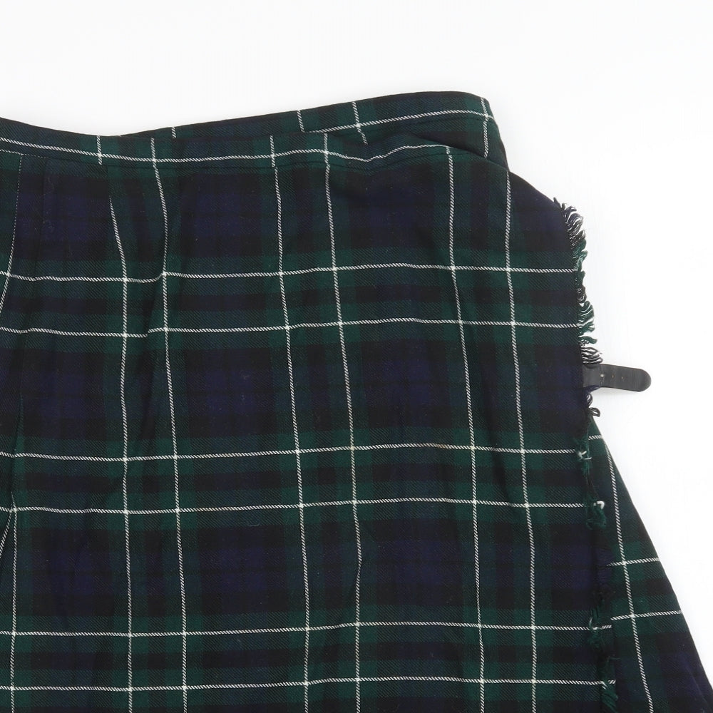 st michaels Womens Multicoloured Plaid  Wrap Skirt Size 18
